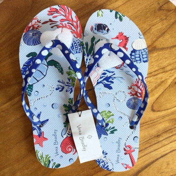 Vera Bradley Shoes - Vera Bradley Anchor’s Aweigh Flip Flops Sandals - Size Medium